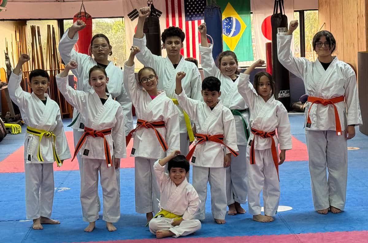 Kids karate class at Family Kick Martial Arts